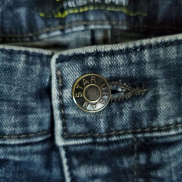 Urban Star Jeans Mens 32x30 Dark Wash Straight Leg Stretch Denim Blue Y2K Street - Picture 4 of 15